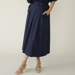 DUE AMANTI - ROK - UTILITY LONG SKIRT - NAVY