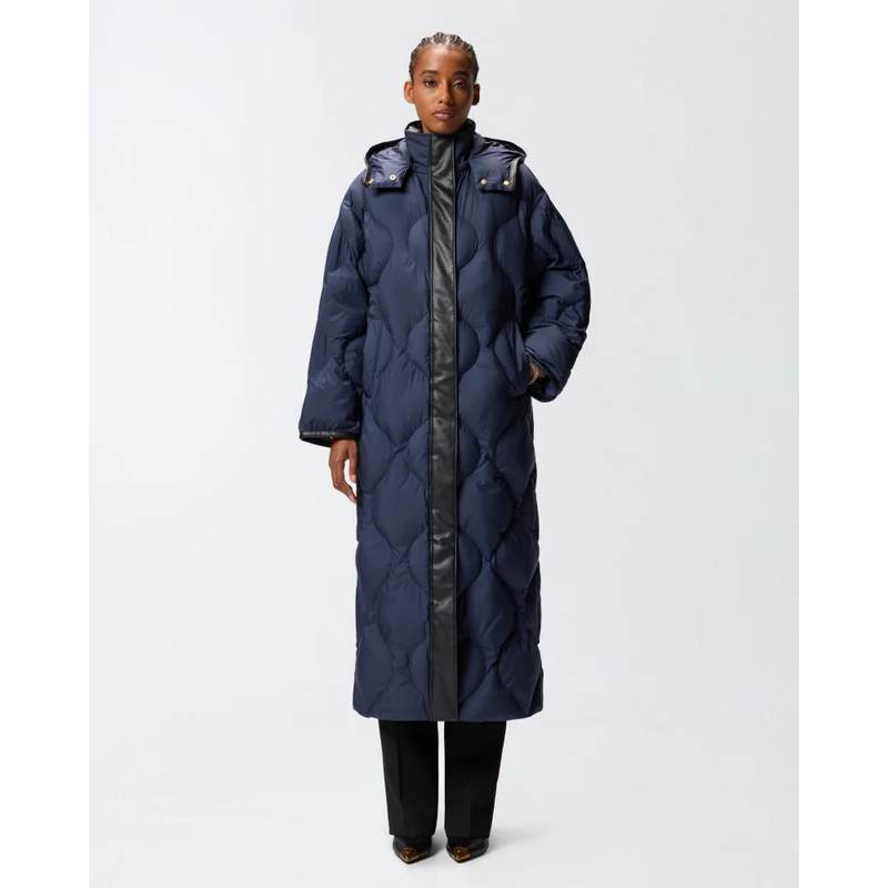 PINKO - DONSJAS - CANESTRINO CAPPOTTO TELA TECNICA - DARKNESS BLUE