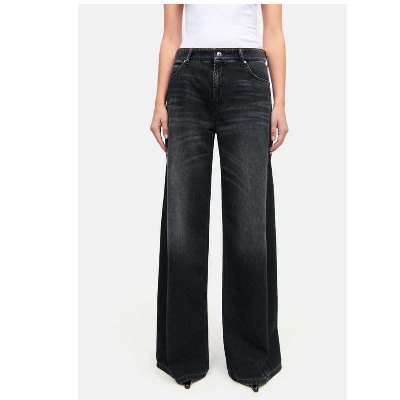 CAMBIO - JEANS - PALAZZO PATCH - RIGID DARK USED