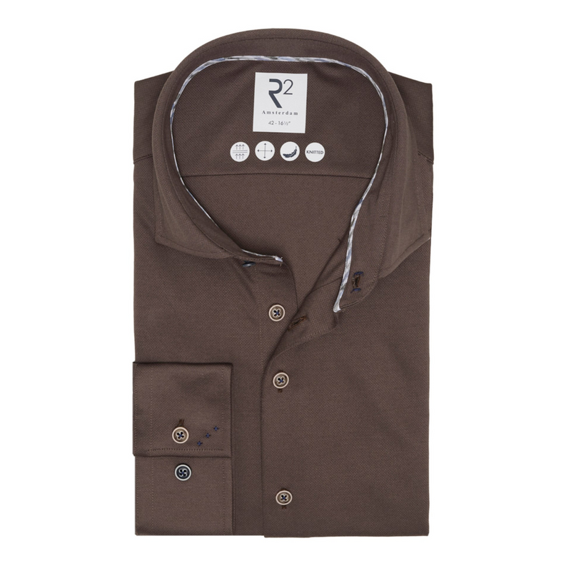 R2 AMSTERDAM - HEMD - DARK BROWN