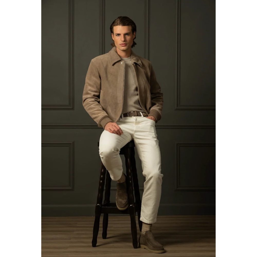 LA BOUCLE - ABERDEEN - SUEDE WOOL EFFECT - COFFEE CREAM