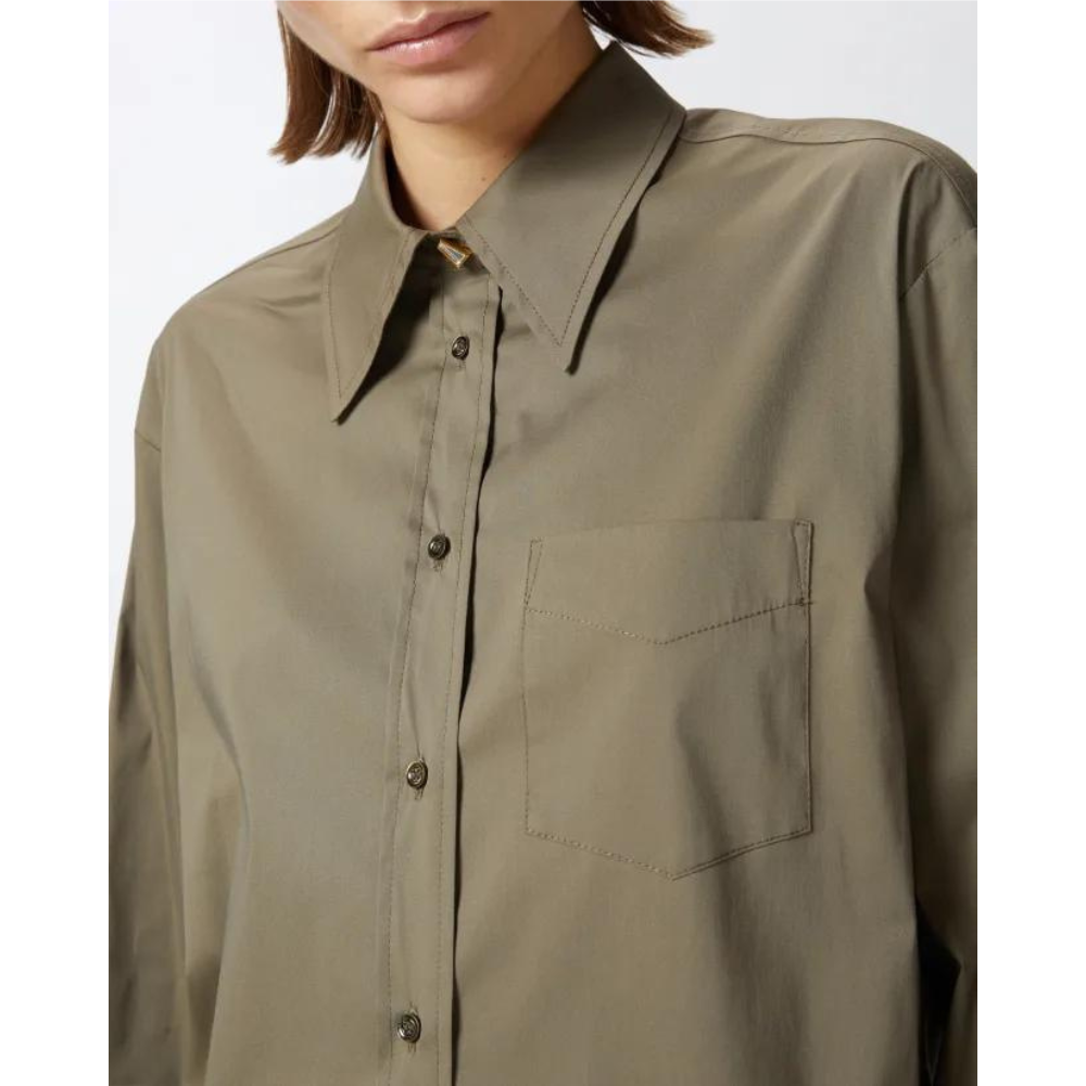 PINKO - BLOES - COREA CAMICIA POPELINE - GREEN-BEECH