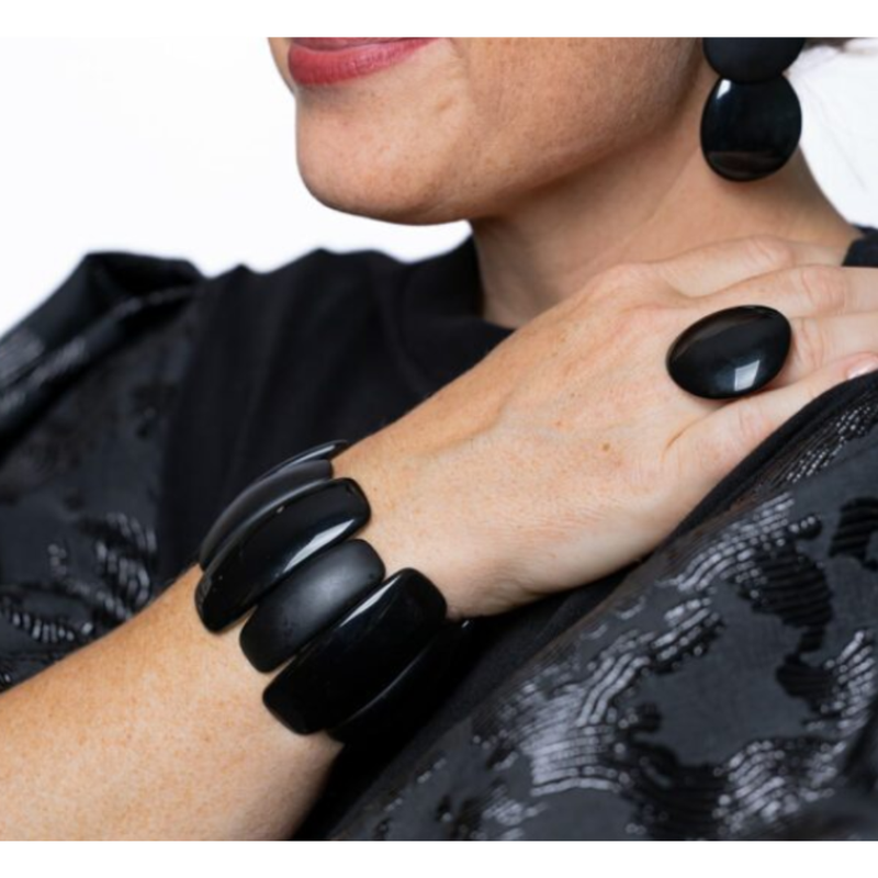 ATELIER LOUIZA - ARMBAND - PAULINE BRACELET - NOIR VELVET