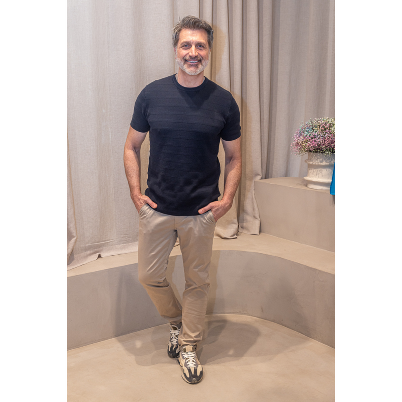 GENTILUOMO - T-SHIRT - ROUND SS - NAVY