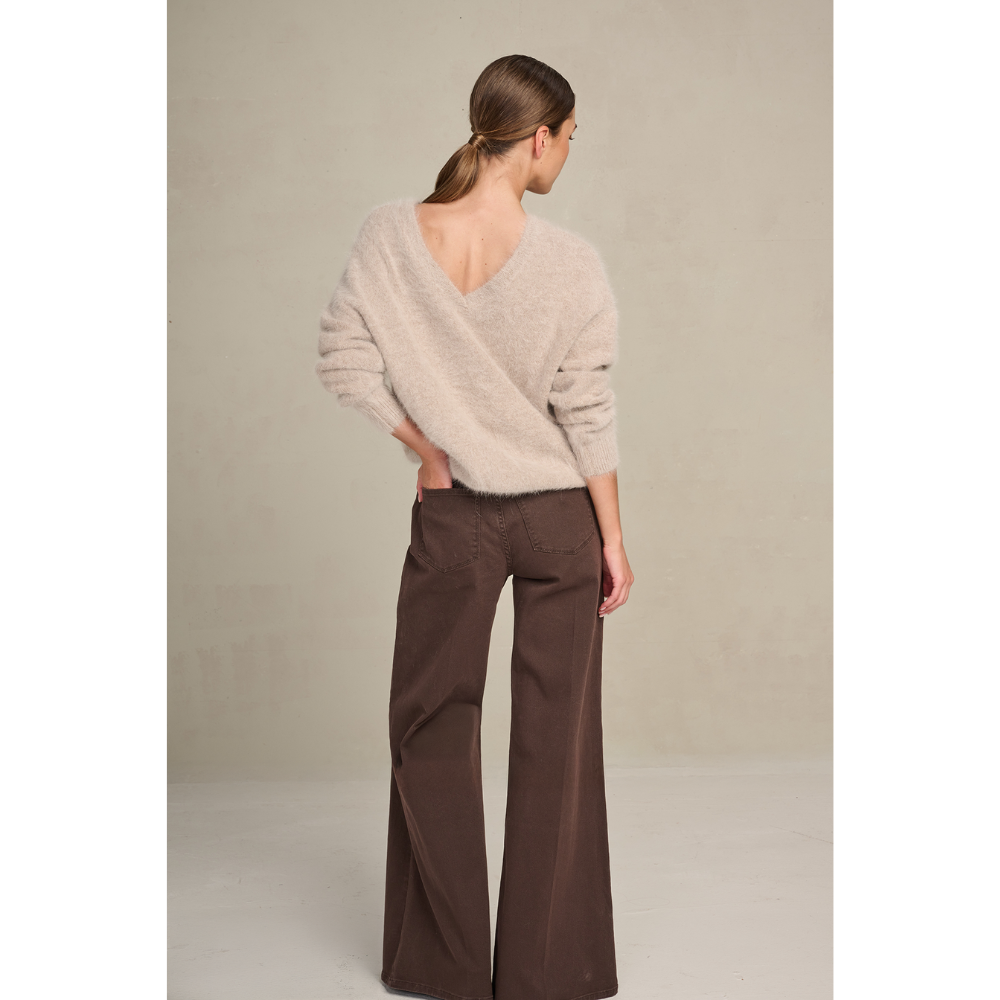 MARCH23 - JEANS - W_TROUSERS ENRICA - CHOCOLAT