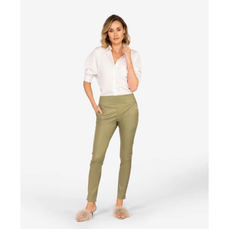 IBANA - BROEK LEDER - COLETTE - MOSS GREEN