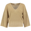 DUE AMANTI - FLORA V NECK PULLOVER - BUTTER GOLD