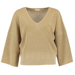 DUE AMANTI - FLORA V NECK PULLOVER - BUTTER GOLD