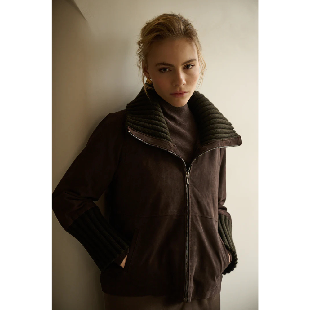 OSCAR THE COLLECTION - VEST - NATE JACKET - CHOCOLATE
