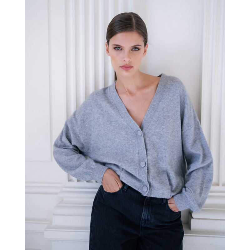 MARCH23 - GILET - D_CARDIGAN ASSANE - SILVER GREY