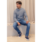 GENTILUOMO - PULL - ROUND LS RAGLAN - BLUE