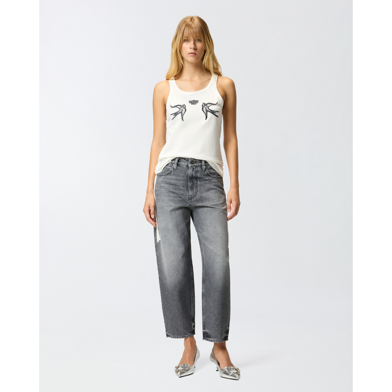 PINKO - JEANS - ESTELLE EGG - MOONLIGHT GRAY DENIM