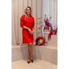 DUE AMANTI - KLEED - WERTU SHORT COLLAR DRESS - GOJI RED