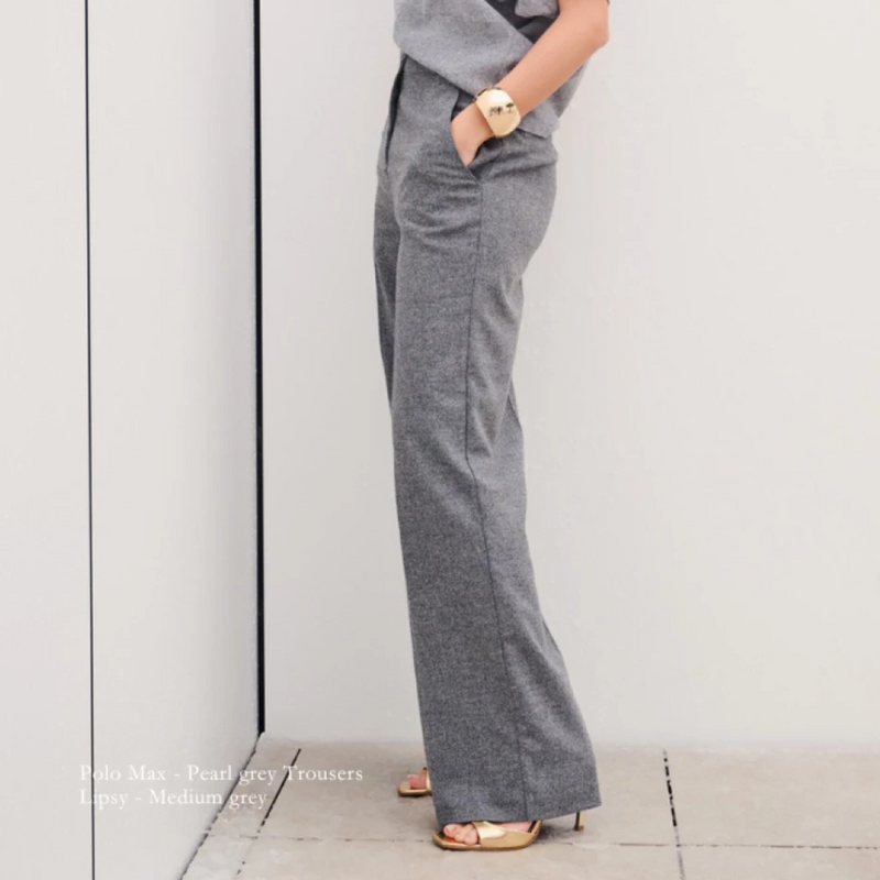 DUE AMANTI - BROEK - LIPSY LONG WIDE TROUSERS - MEDIUM GREY