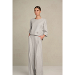 MARCH23 - BROEK - MY_TROUSERS EDITH SUITING BLEND - SILVER GREY