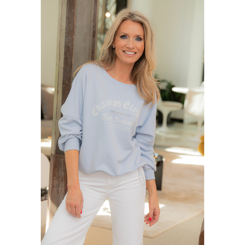 MARGITTES - SWEATER - 1/1 SLEEVE SWEAT - BLEU