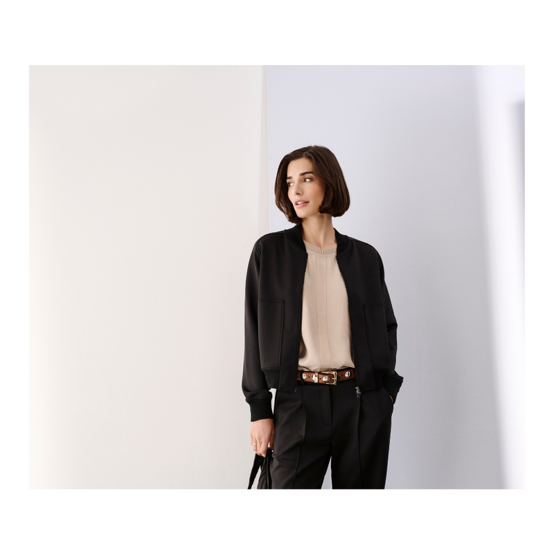 MARGITTES - VEST - 1/1 SLEEVE BLOUSON - BLACK