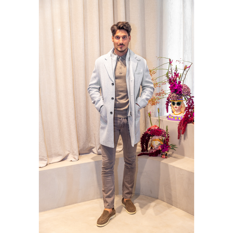 GENTILUOMO - MANTEL - MORENO COAT - LIGHT GREY