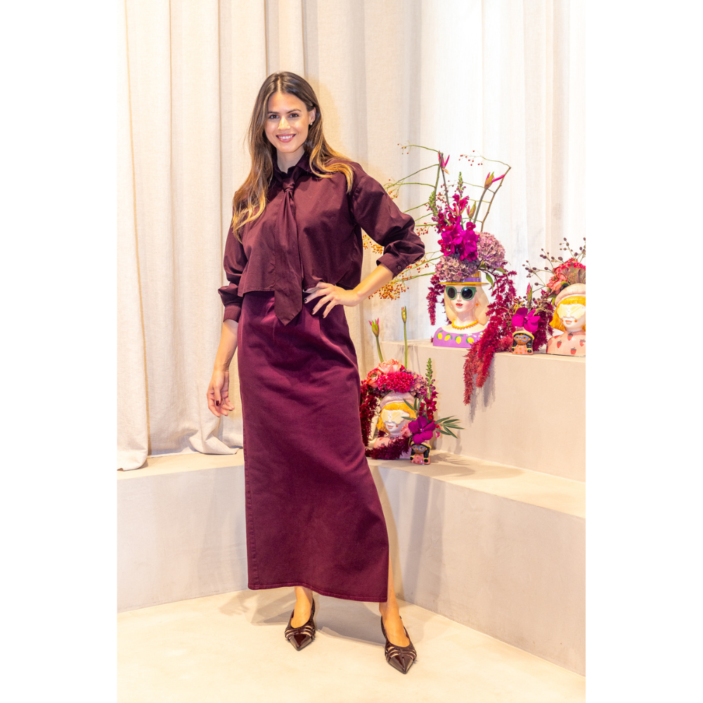 MAISON REYNDERS - ROK - SOLENE JEANS SKIRT - WINE TASTING