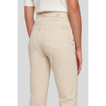 7FAMK - JEANS - HW SLIM KICK COLORED STRETCH WITH RAW CUT TAPIOCA - WHITE