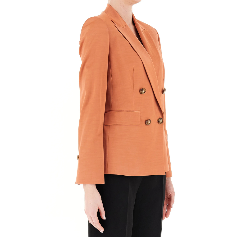 PINKO - BLAZER - CONDOR GIACCA RASO FIAMMATO - COPPERY CHESTNUT