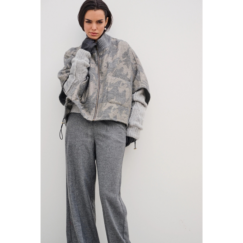 DUE AMANTI - BROEK - LIPSY LONG WIDE TROUSERS - MEDIUM GREY