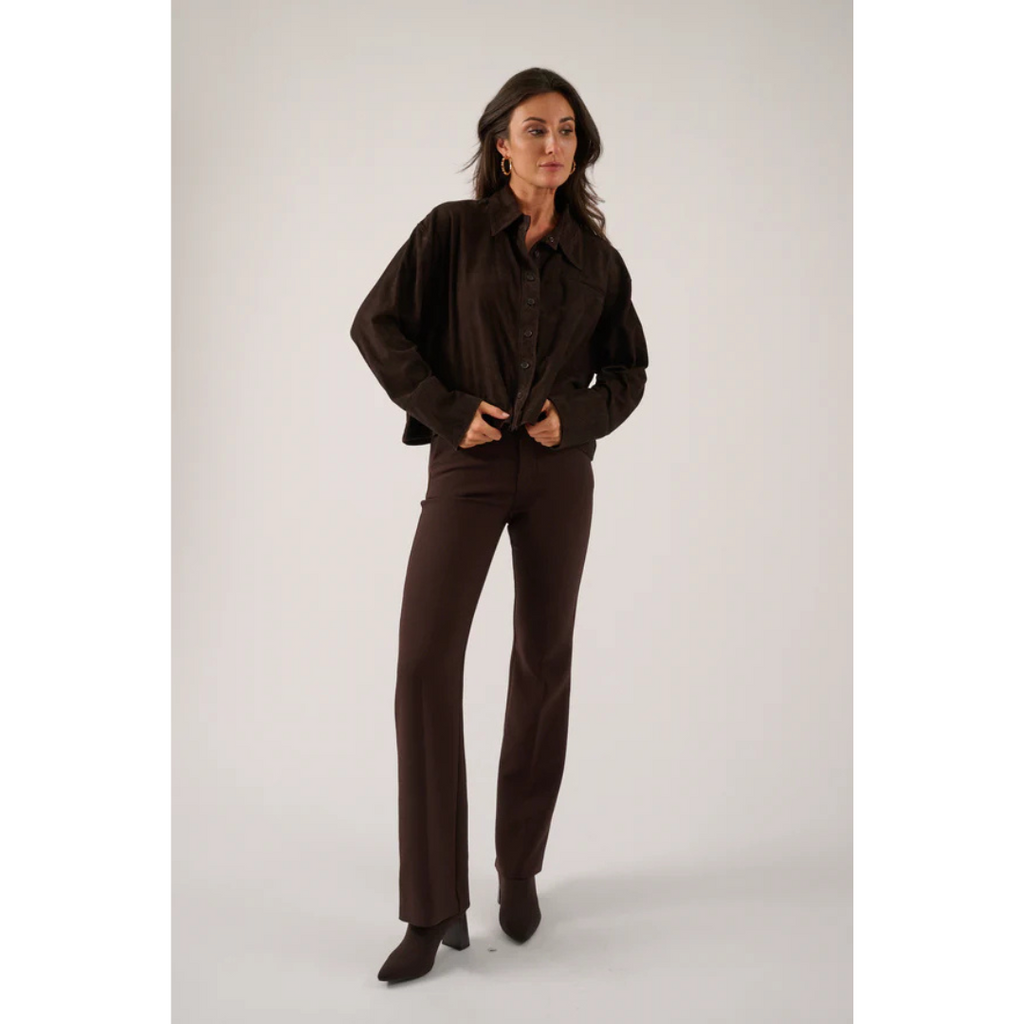 OSCAR THE COLLECTION - BROEK - LAURE - CHOCOLATE