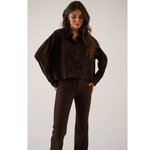 OSCAR THE COLLECTION - BROEK - LAURE - CHOCOLATE