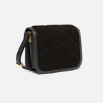 PINKO - HANDTAS - LOVE BOX BAG SUEDE - NERO LIMOUSINE