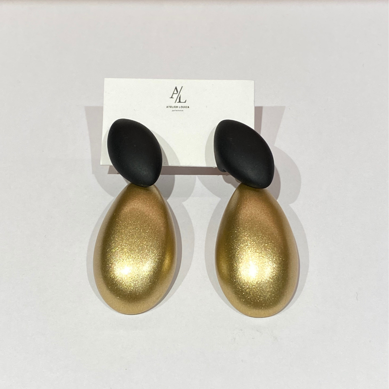 ATELIER LOUIZA - OORBEL - CLAUDIA EARRINGS - GOLD VELVET
