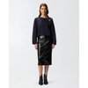 PINKO - SWEATER - MARGARINA MAGLIA FELPA CON BOTTONI - DARKNESS BLUE