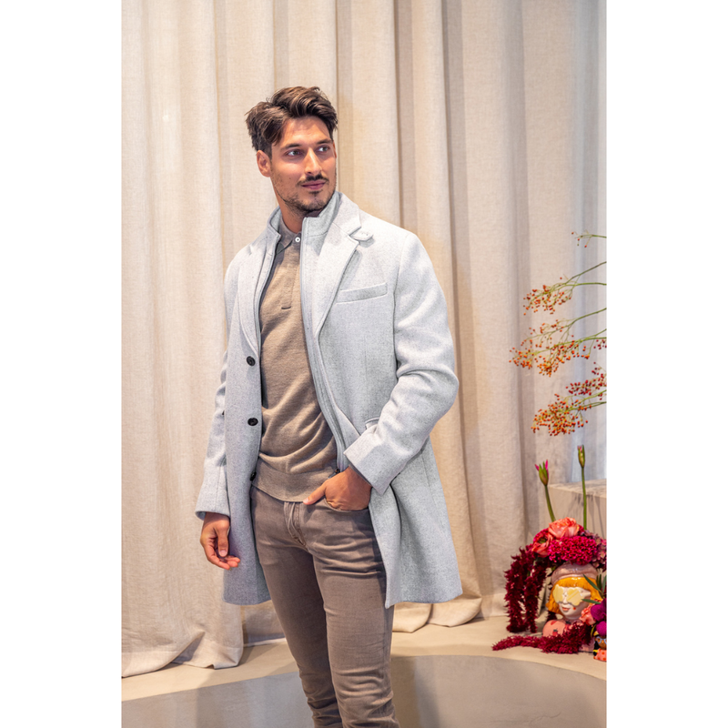 GENTILUOMO - MANTEL - MORENO COAT - LIGHT GREY