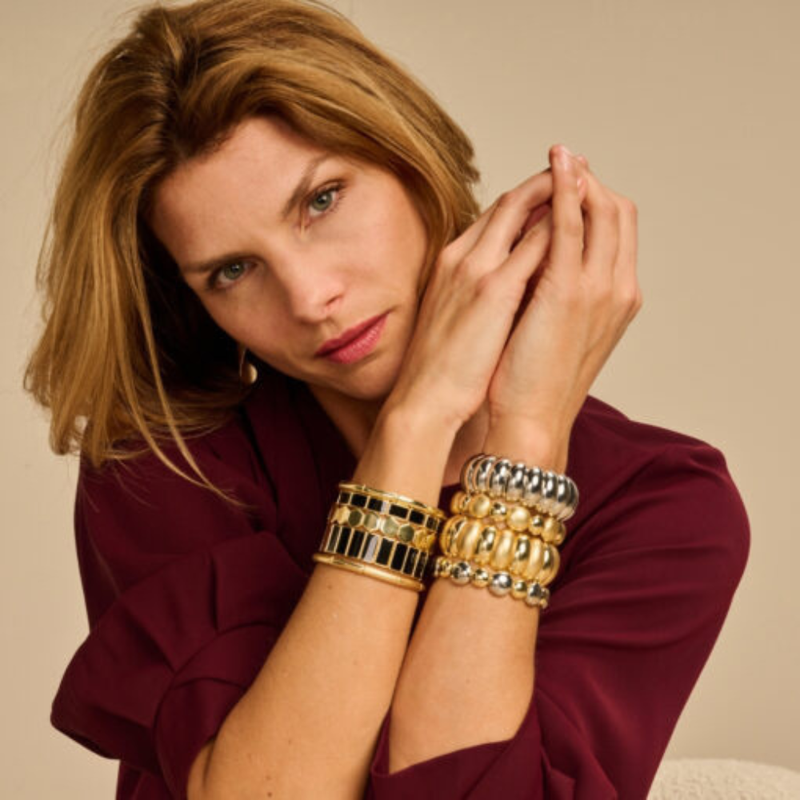 LES CORDES - ARMBAND - CAB 67 - ZILVERKLEURIG