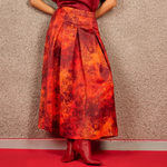 DUE AMANTI - ROK - TESSA PRINTED LONG SKIRT - VULCANO