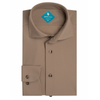 DISTRICT INDIGO - HEMD - PIQUE PERFORMANCE SHIRT - MID BROWN 043