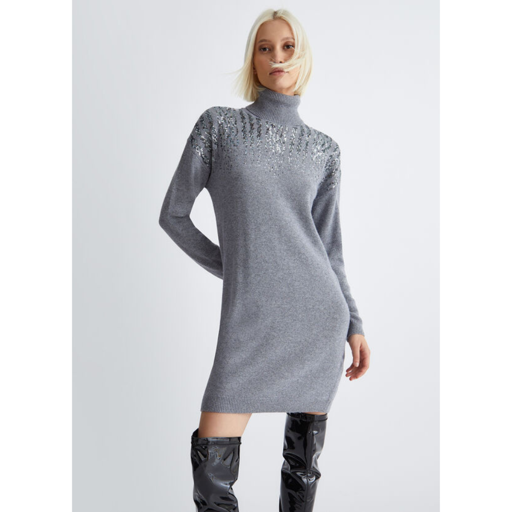 LIU JO - DRESS - D/VITA - GRIGIO MD. MELANGE