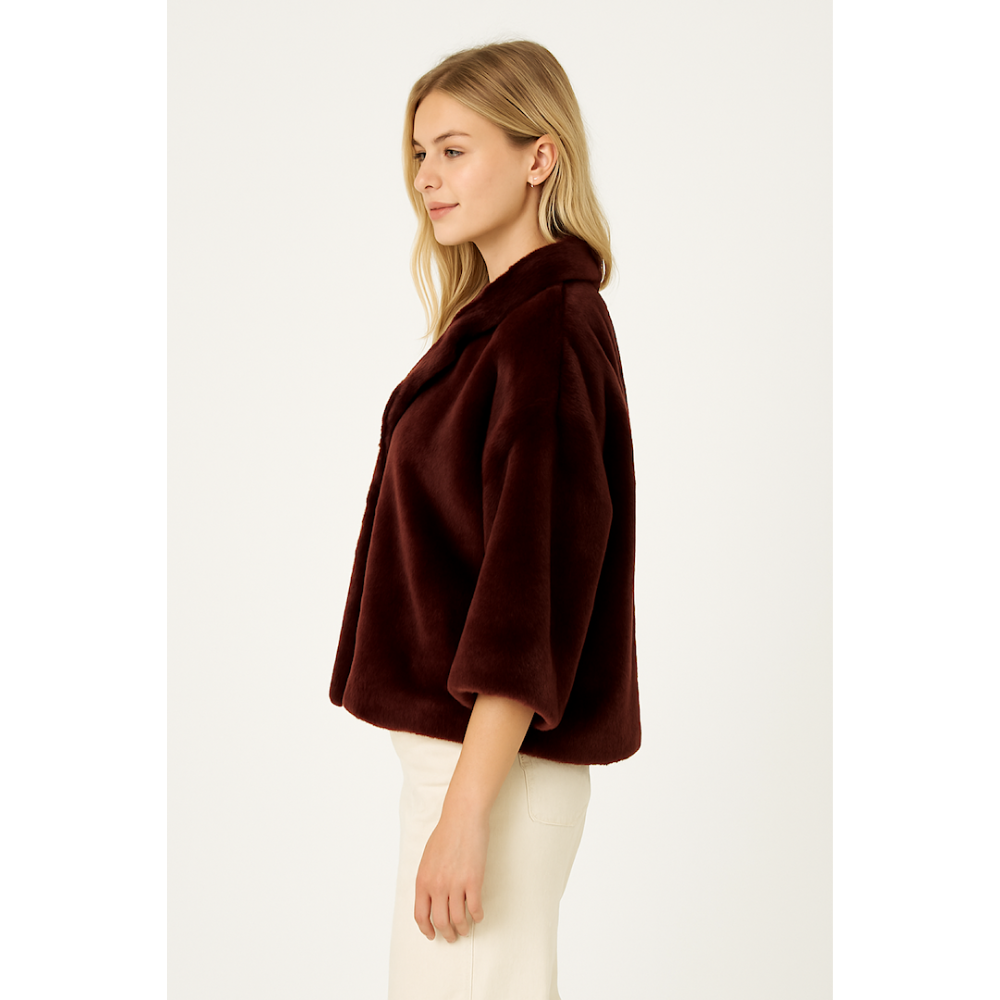DUE AMANTI - PELSJE - FURKIM FUR JACKET - BURGUNDY