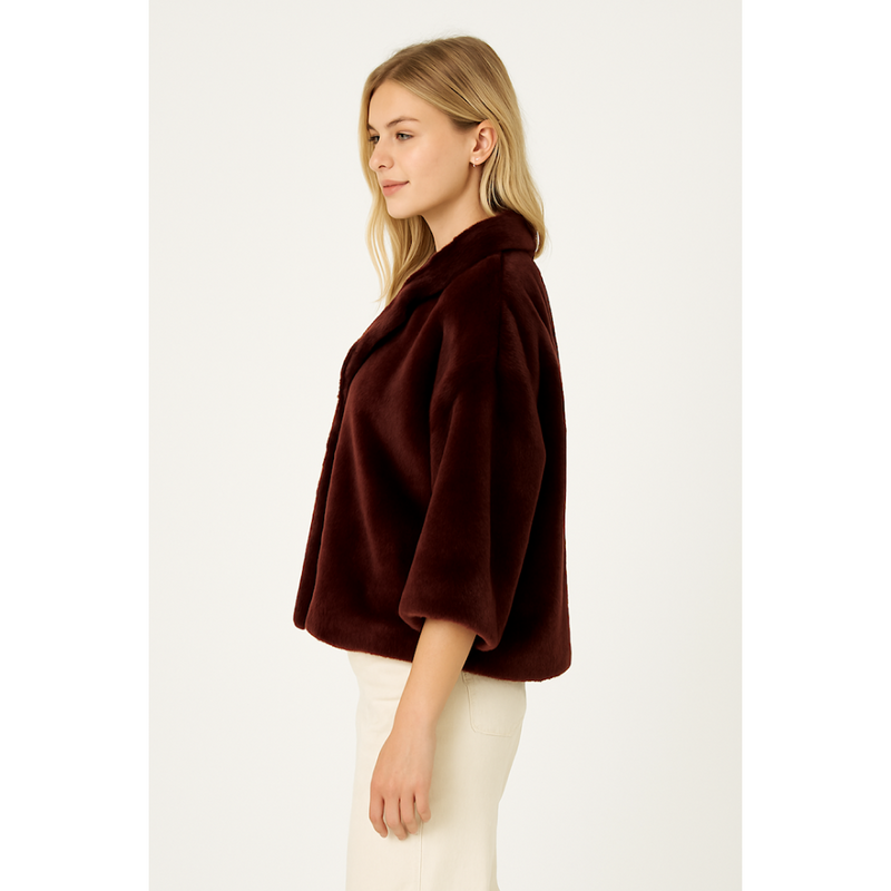 DUE AMANTI - PELSJE - FURKIM FUR JACKET - BURGUNDY
