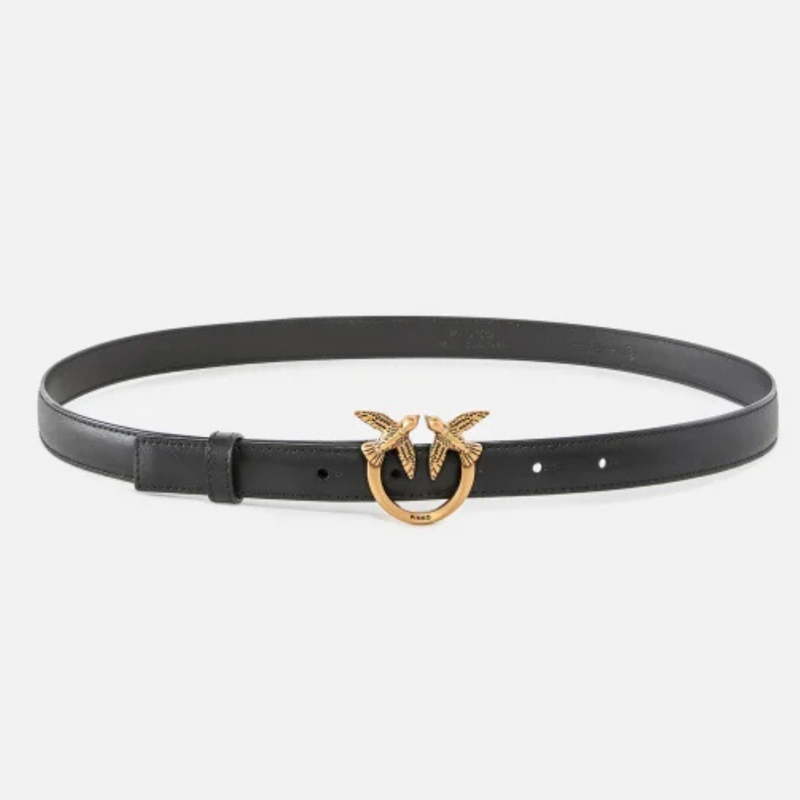 PINKO - RIEM - LOVE BERRY H2 BELT.LOW VITELLO SETA - BLACK