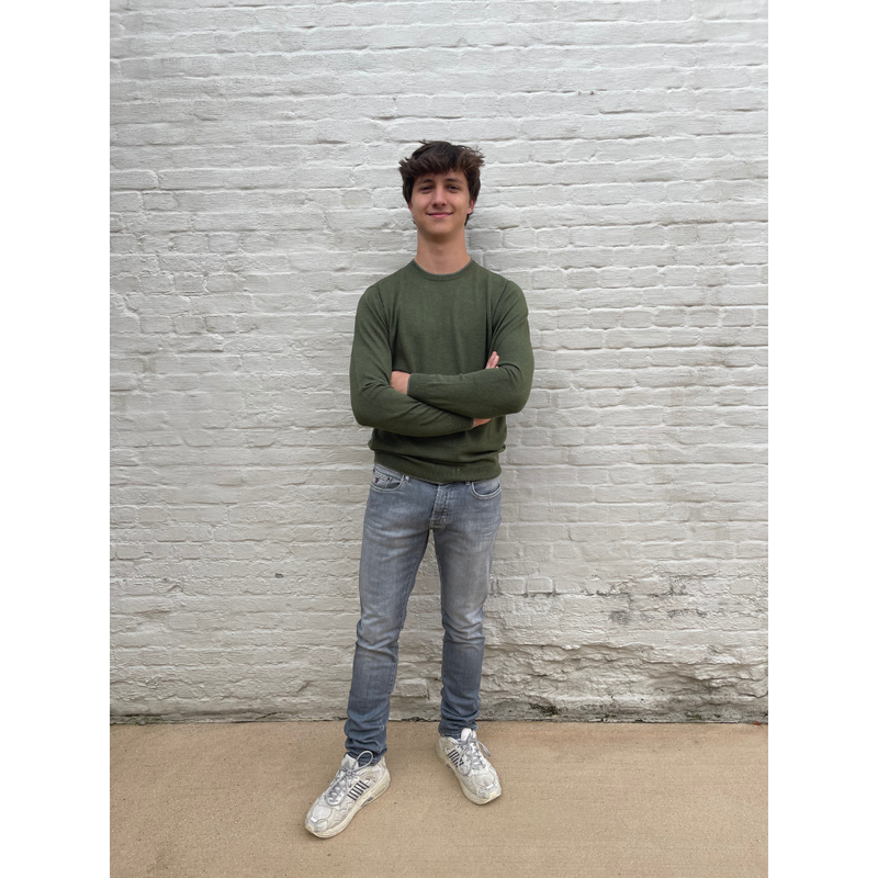 CASHMERE COMPANY - PULL RONDE HALS - KAKI