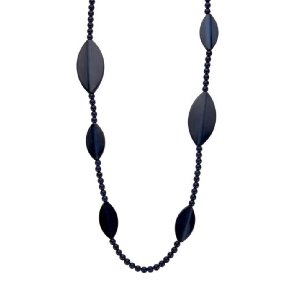LES CORDES - KETTING - KWASI HALSKETTING - DONKERBLAUW