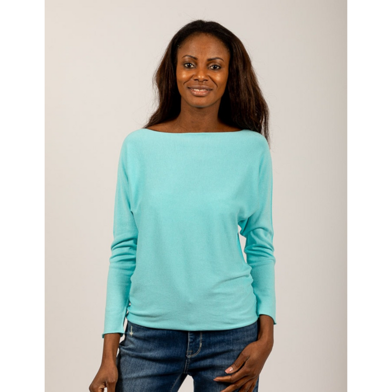 DUE AMANTI - PULL - BEMI BIS PULLOVER BOAT NECK - TIFFANY
