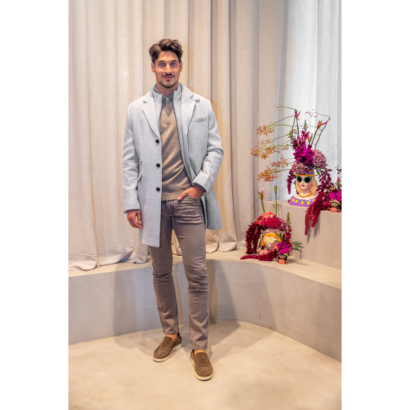 GENTILUOMO - MANTEL - MORENO COAT - LIGHT GREY