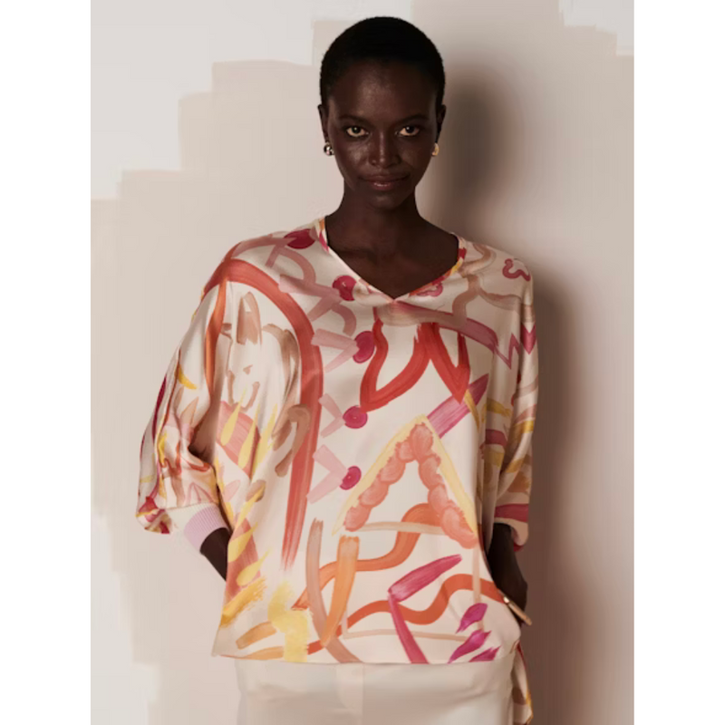 HERZEN'S ANGELEGENHEIT - BLOES - BLUSE OVERSIZE - PEACHY MULTI