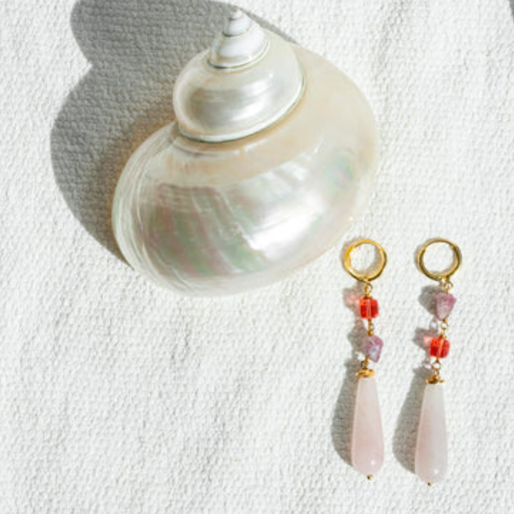 MURIELLE PERROTTI - OORBELLEN - MACHA24 - GOUD ROZE