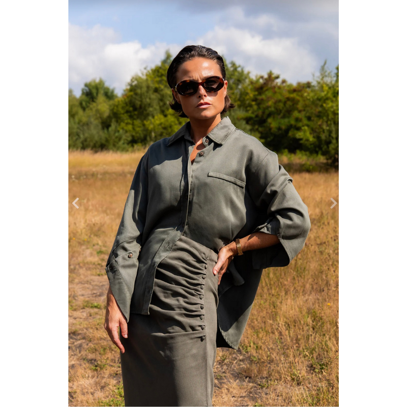 MARCH23 - BLOUSE - GIULIA - FADED GREEN