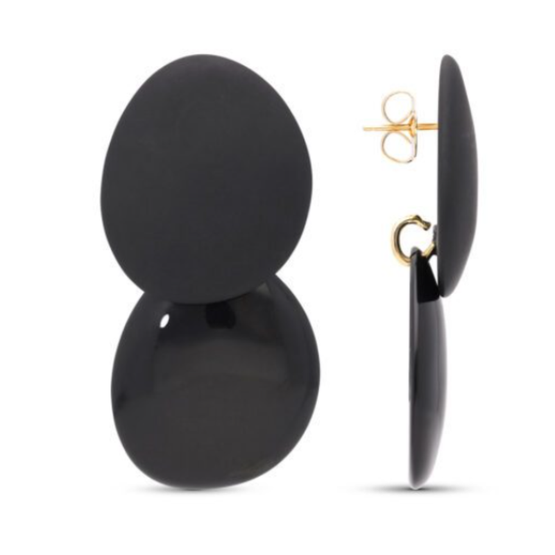 ATELIER LOUIZA - OORBEL - PAULINE EARRINGS - NOIR VELVET