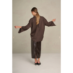 MARCH23 - BLOUSE - GIULIA - CHOCOLAT