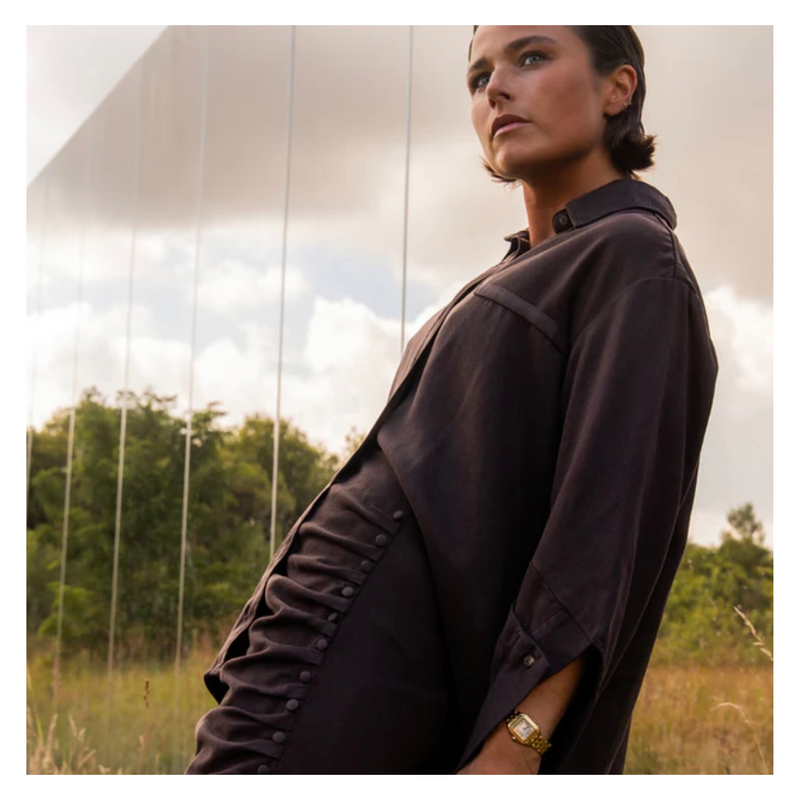 MARCH23 - BLOUSE - GIULIA - CHOCOLAT
