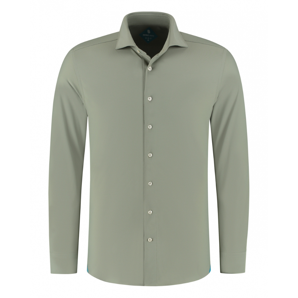 DISTRICT INDIGO - HEMD - PIQUE PERFORMANCE SHIRT - GROEN 076